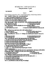 Đề kiểm tra 15 phút học kỳ I môn Giáo dục công dân Lớp 10 - Mã đề 01